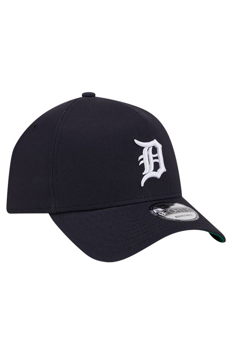 New Era Men's New Era Navy Detroit Tigers Team Color A-Frame 9FORTY Adjustable Hat, Alternate, color,