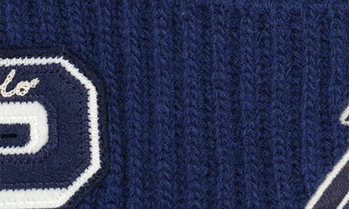 Polo Ralph Lauren Patch Watch Wool Blend Beanie In Blue