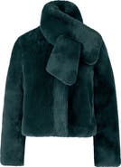 Soia & Kyo Kendell Scarf Faux Fur Jacket