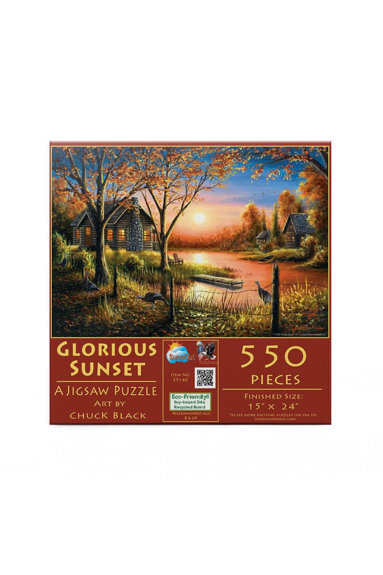 Glorious Sunset 550 piece Jigsaw Puzzle for Adults, Alternate, color, Multicolor