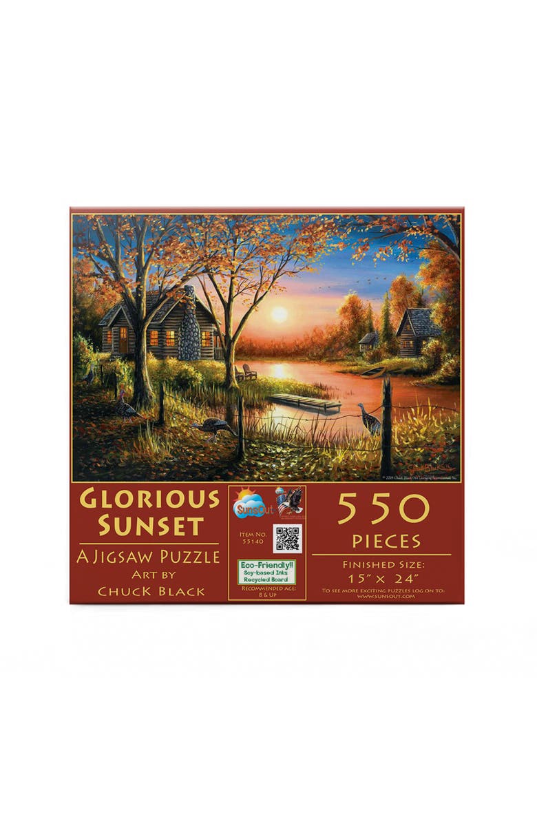 Sunsout Glorious Sunset 550 piece Jigsaw Puzzle for Adults, Alternate, color, Multicolor