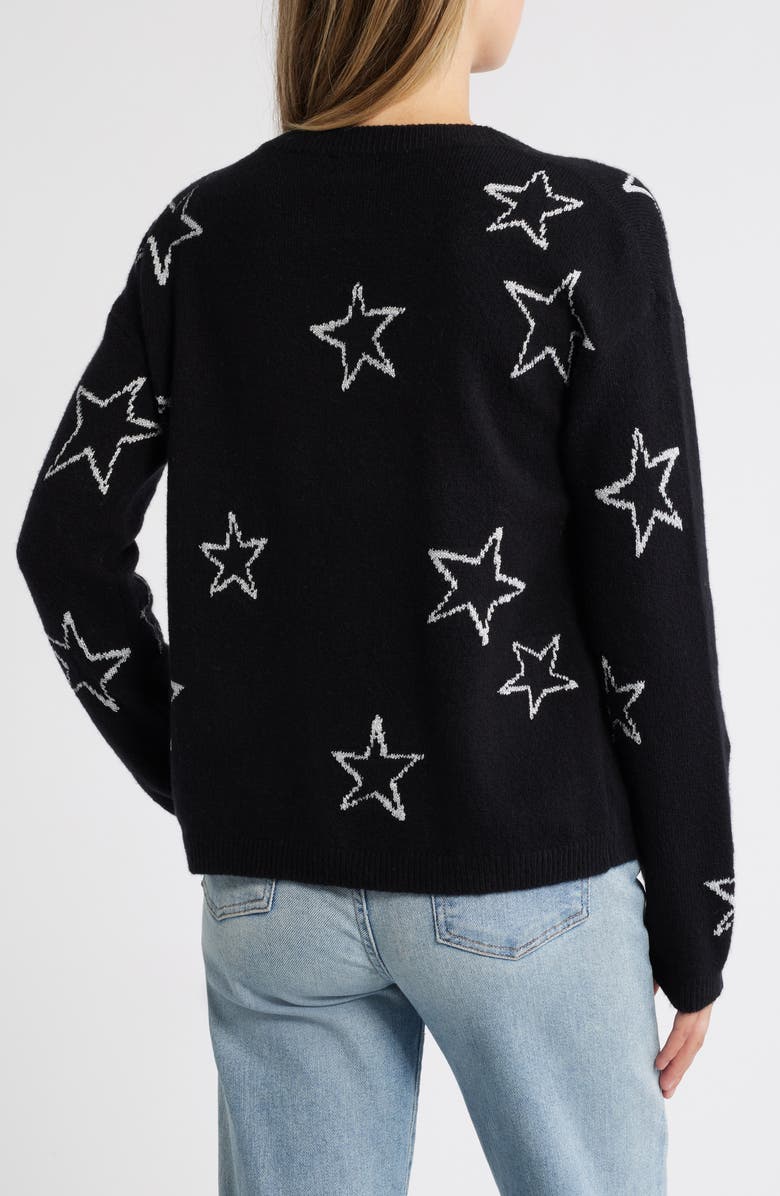 Caslon<sup>®</sup> Star Jacquard Sweater, Alternate, color,