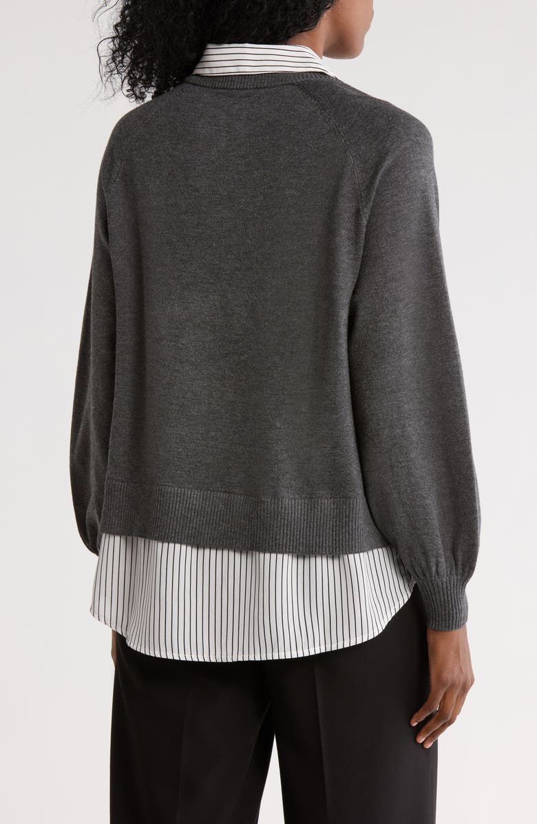 V-Neck Twofer Sweater