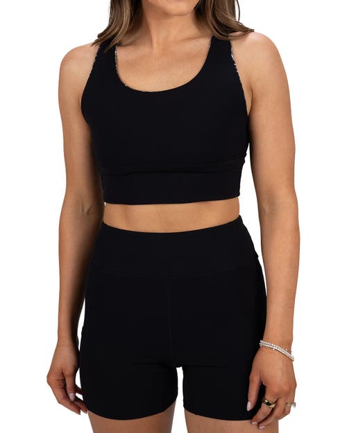 Black Clover Tykee Reversible Sports Bra In Black