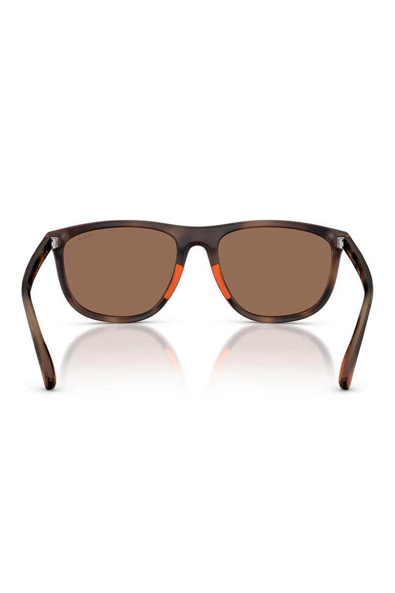 57mm Pillow Sunglasses, Alternate, color, MATTE DARK HAVANA / DARK BROWN