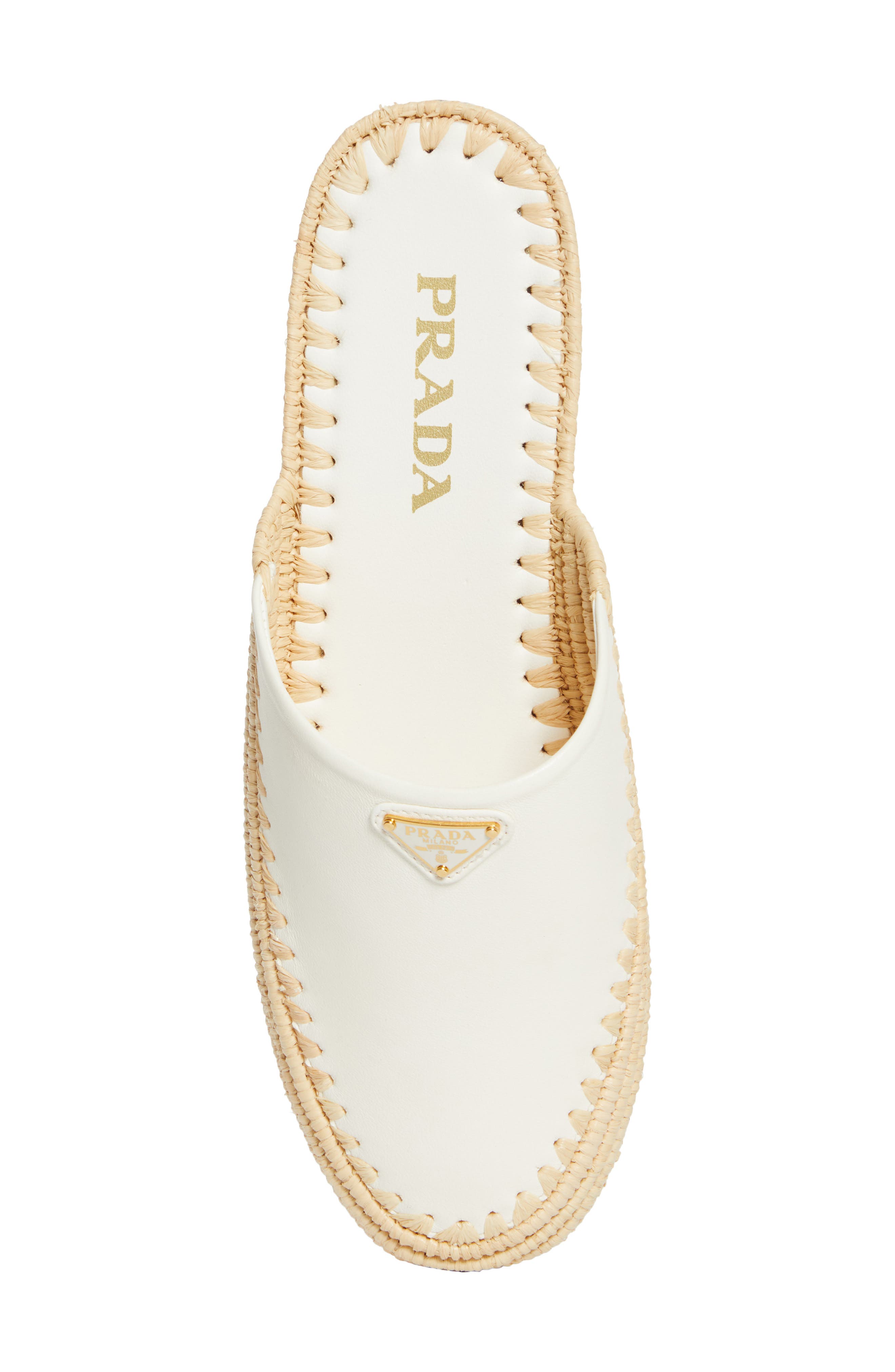 Prada Sabot Raffia Mule, Alternate, color, 
