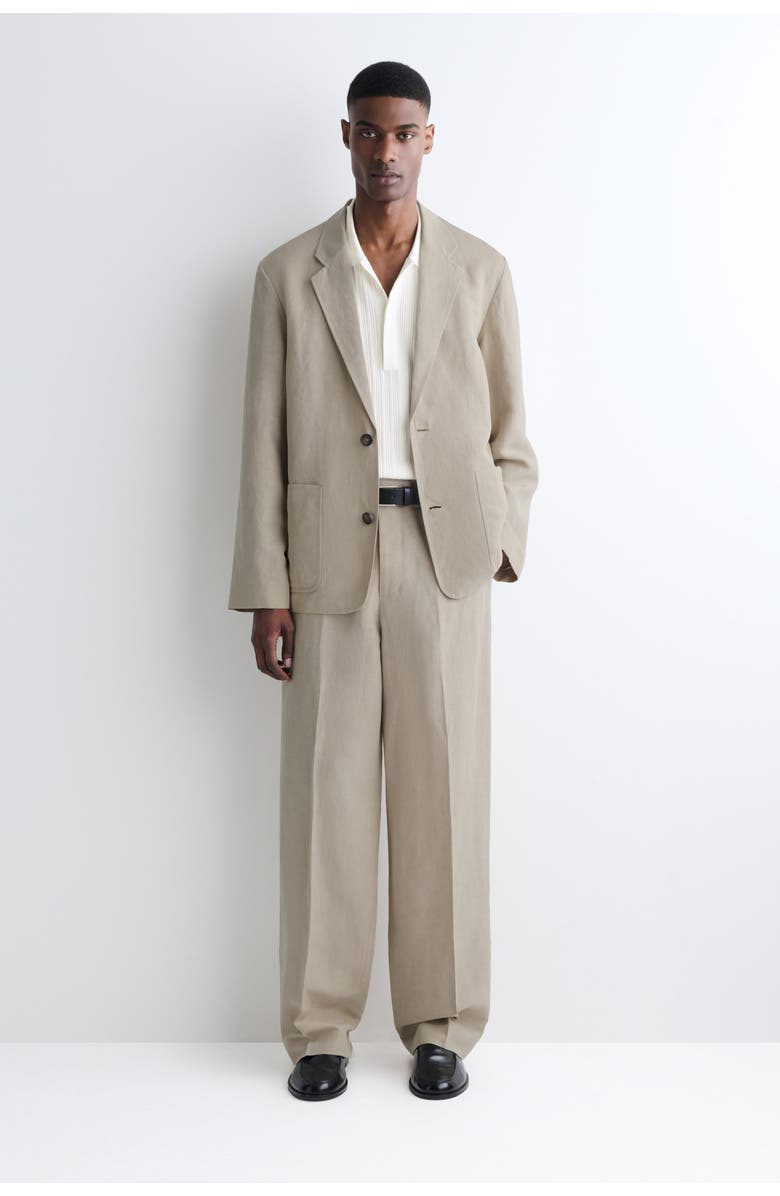 COS Unstructured Linen-Blend Blazer, Alternate, color, Beige
