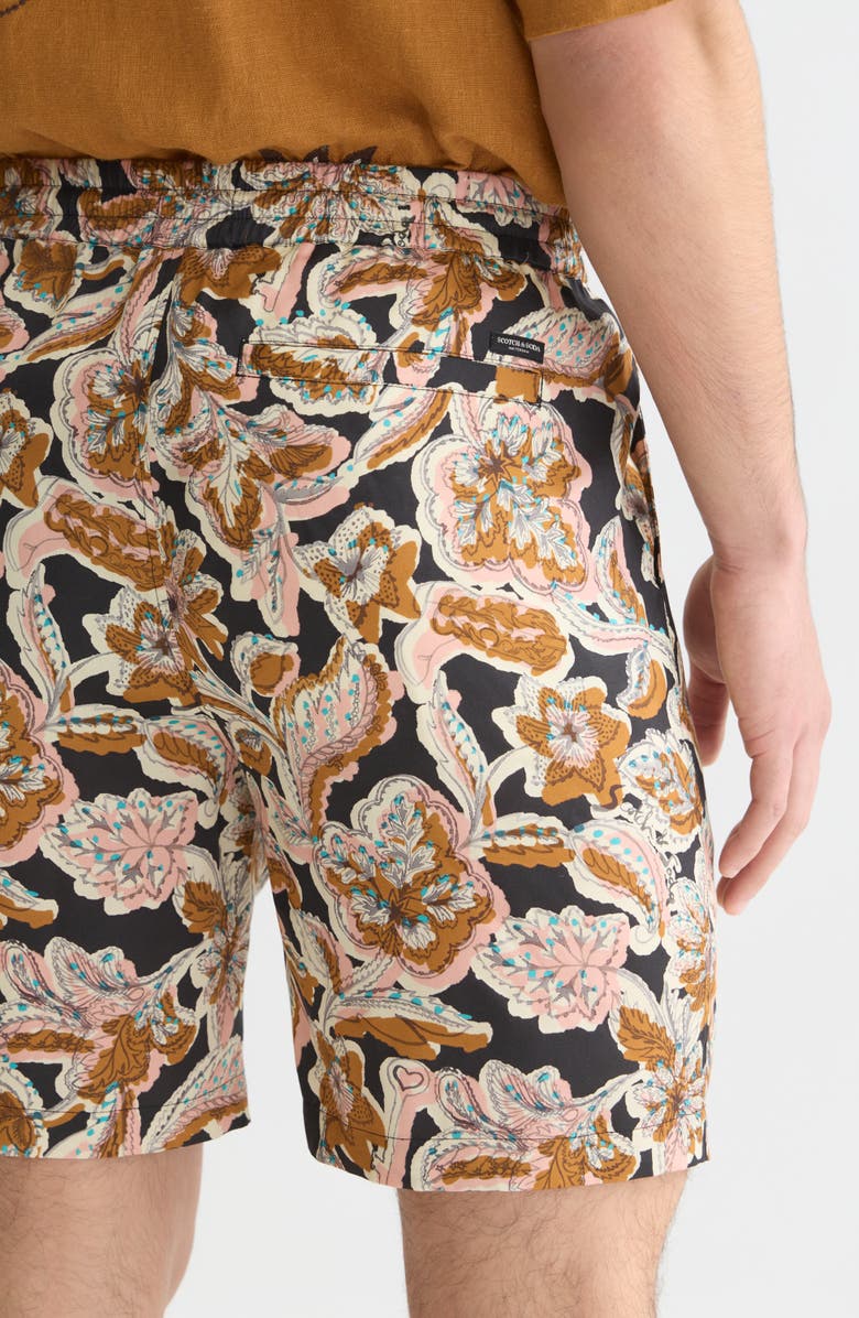 Scotch & Soda Relaxed Fit Bermuda Shorts, Alternate, color, Lucky Bandana Multi Meteorite