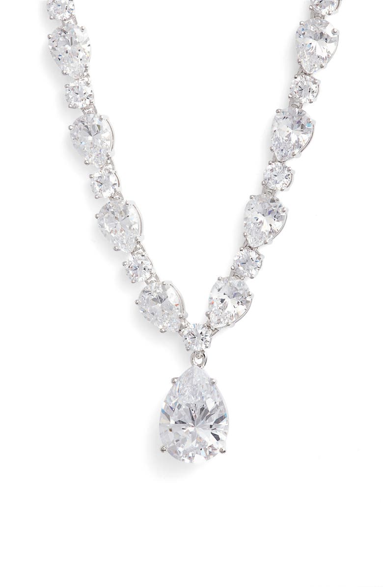Nadri Cubic Zirconia Collar Necklace, Main, color, 