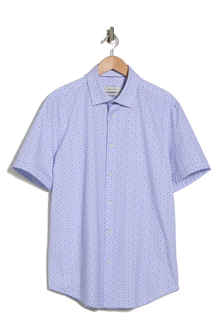 Short Sleeve Button-Up Shirt, Alternate, color, LAVENDER