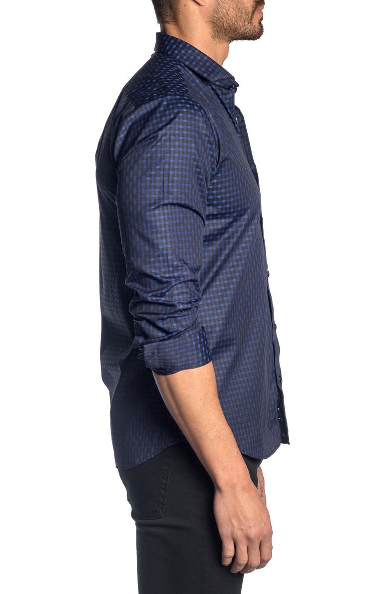 Jared Lang Slim Fit Check Button-Up Sport Shirt, Alternate, color,