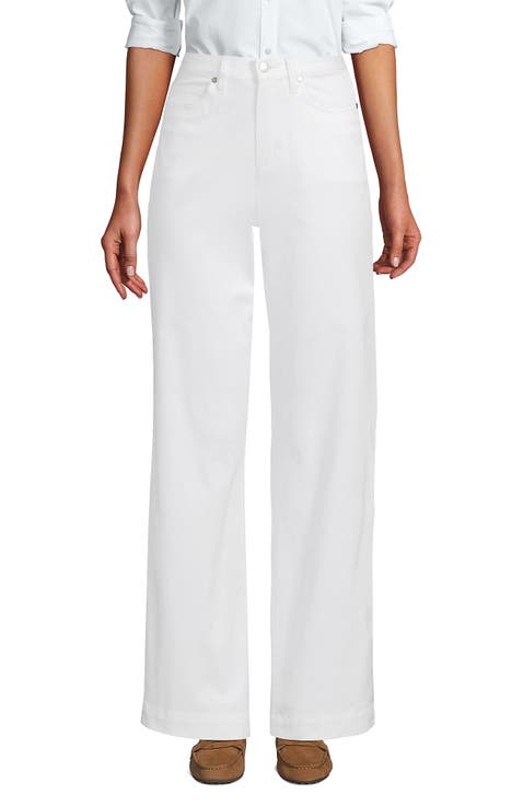 High Rise 5 Pocket Wide Leg Chino Pants