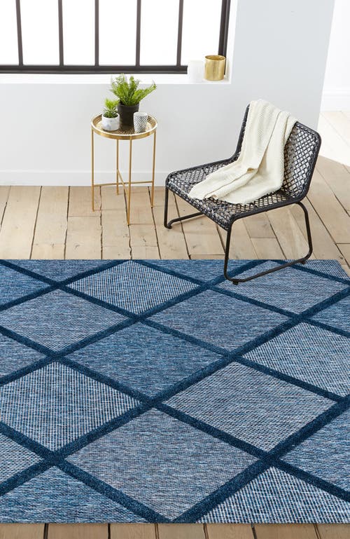 Jonathan Y Salines Diamond Trellis Indoor/outdoor Area Rug In Blue