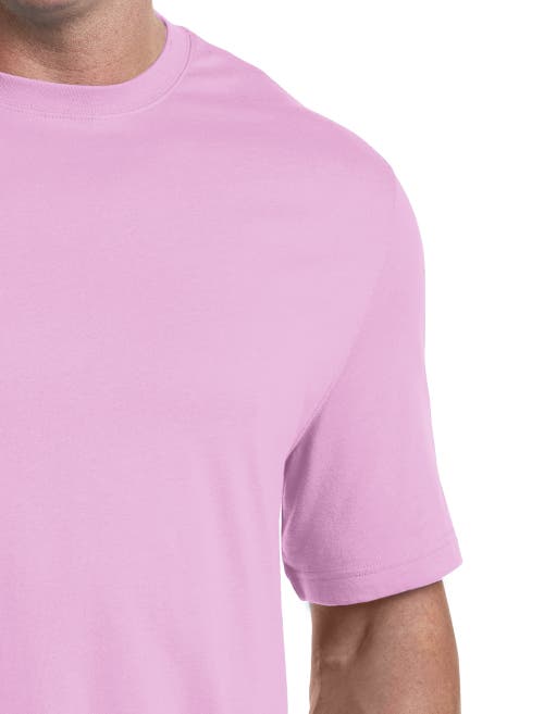 Harbor Bay By Dxl Big & Tall Moisture-wicking Jersey T-shirt In Pink
