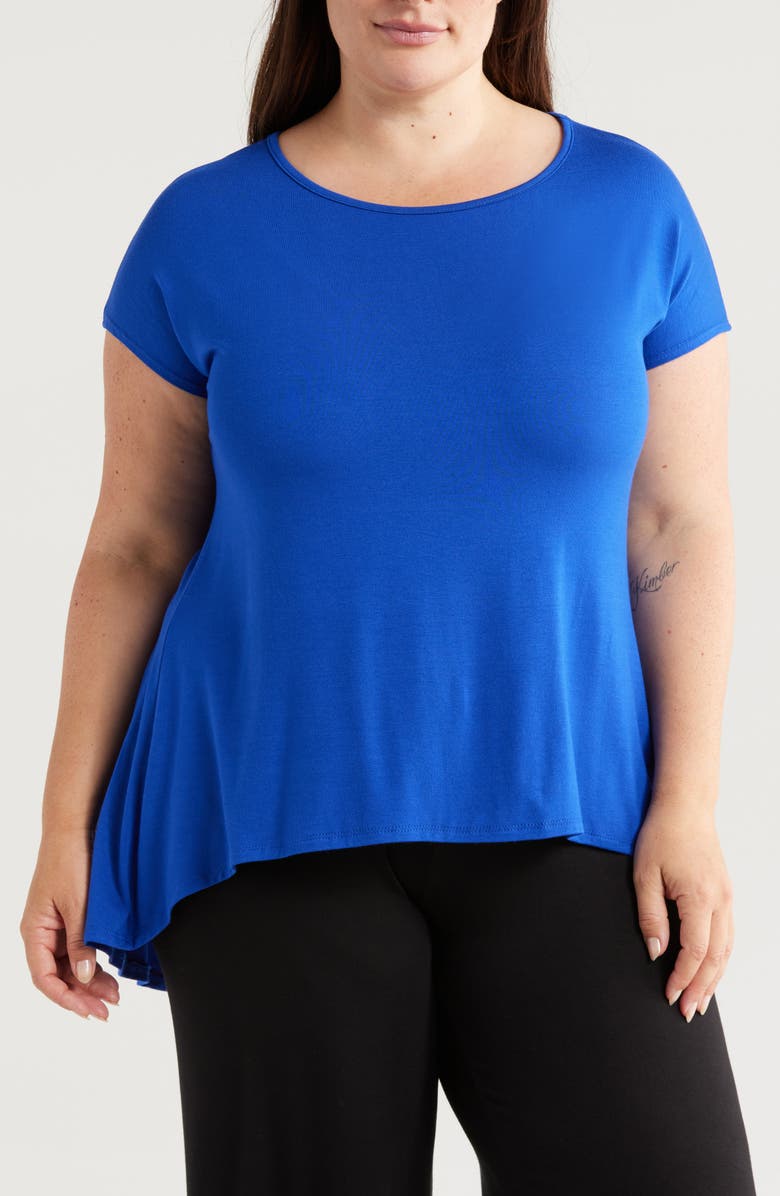 24seven Comfort Apparel High-Low Jersey T-Shirt, Main, color, 