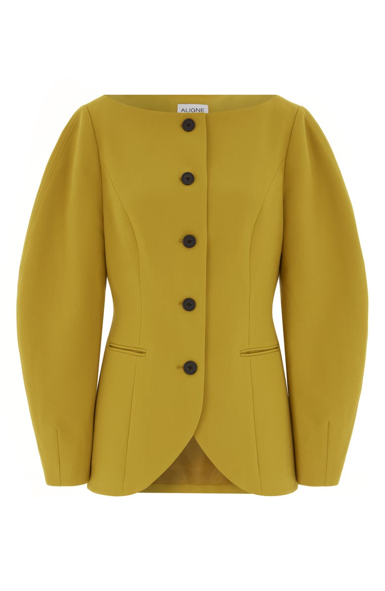 ALIGNE Artemis Barrel Sleeve Jacket, Alternate, color, Mustard