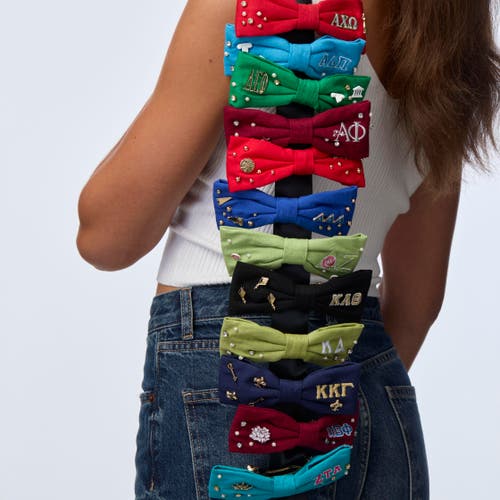 Lele Sadoughi Kappa Alpha Theta Riley Bow In Brown