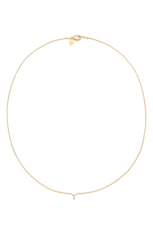 Petit Moments Call Me By Your Name Initial Pendant Necklace In Gold - T