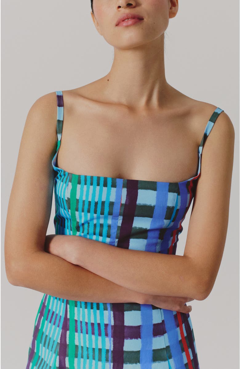 De Loreta Micaela Spaghetti Strap Cotton Midi Dress, Alternate, color, 