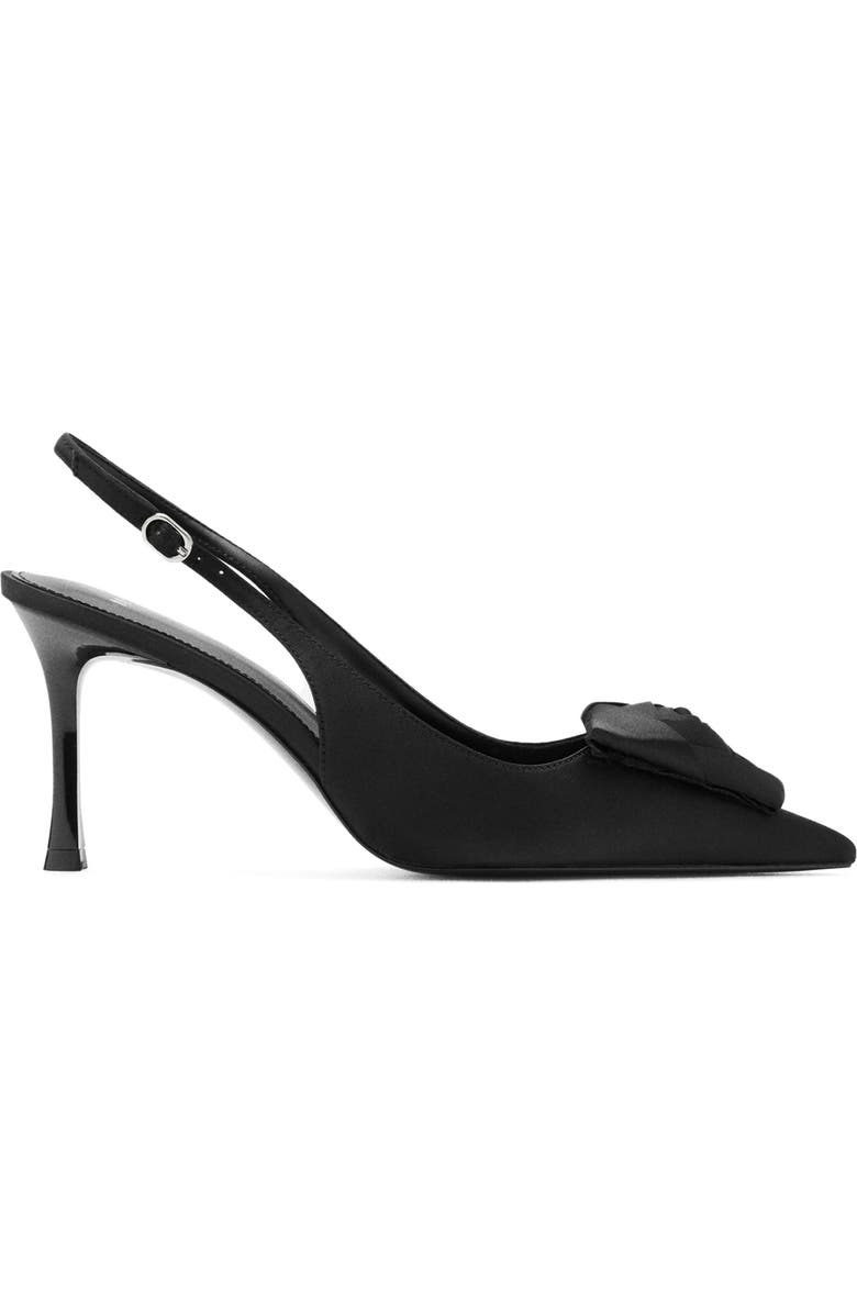 MANGO Slingback Pointed Toe Pump, Alternate, color, Black