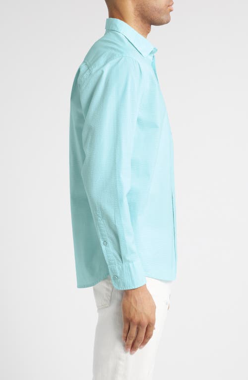 Tommy Bahama Nova Wave Stretch Cotton Button-up Shirt In Aquarius