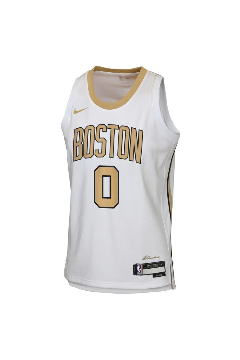 Youth Nike Jayson Tatum White Boston Celtics 2025/26 City Edition Swingman Jersey, Alternate, color, White