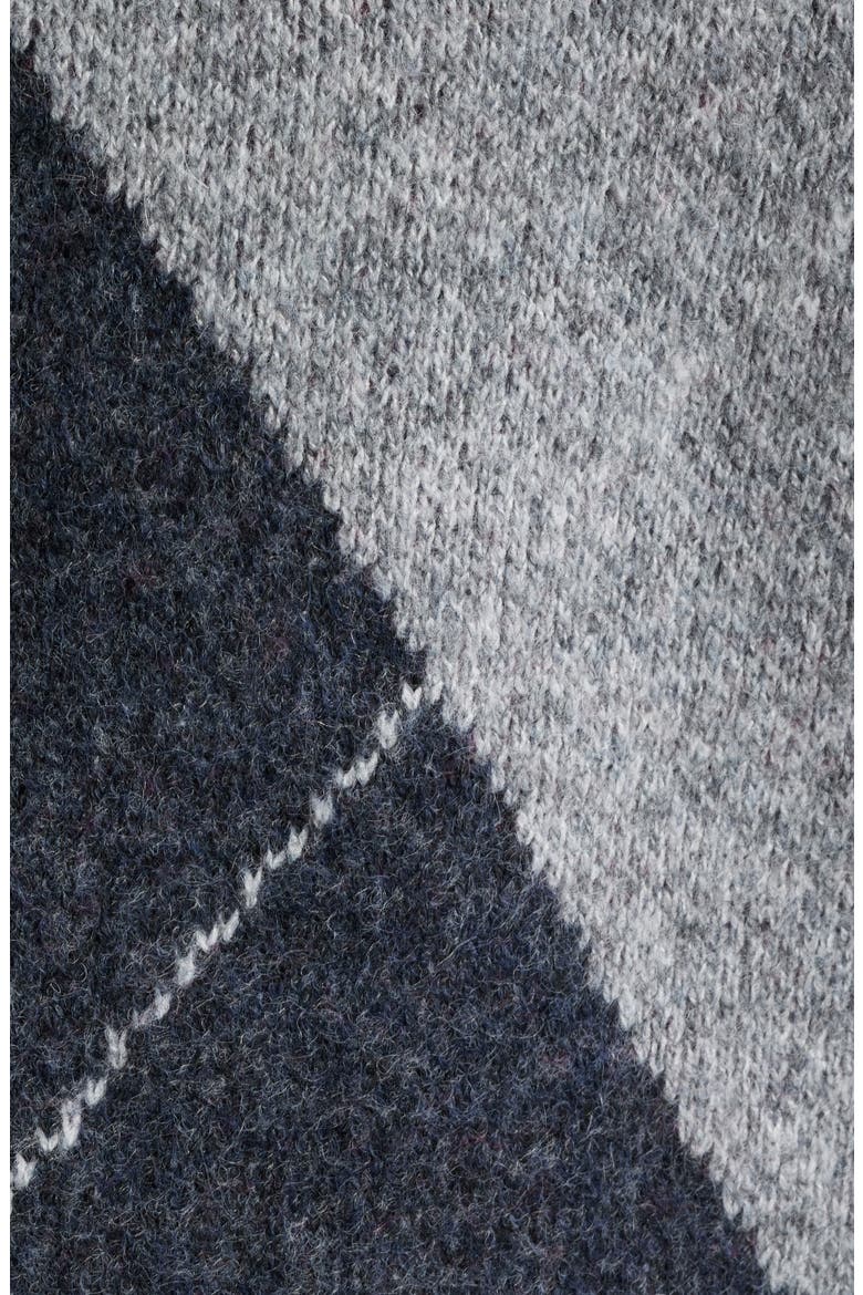 Rombon Argyle Sweater, Alternate, color, MEDIUM HEATHER GREY