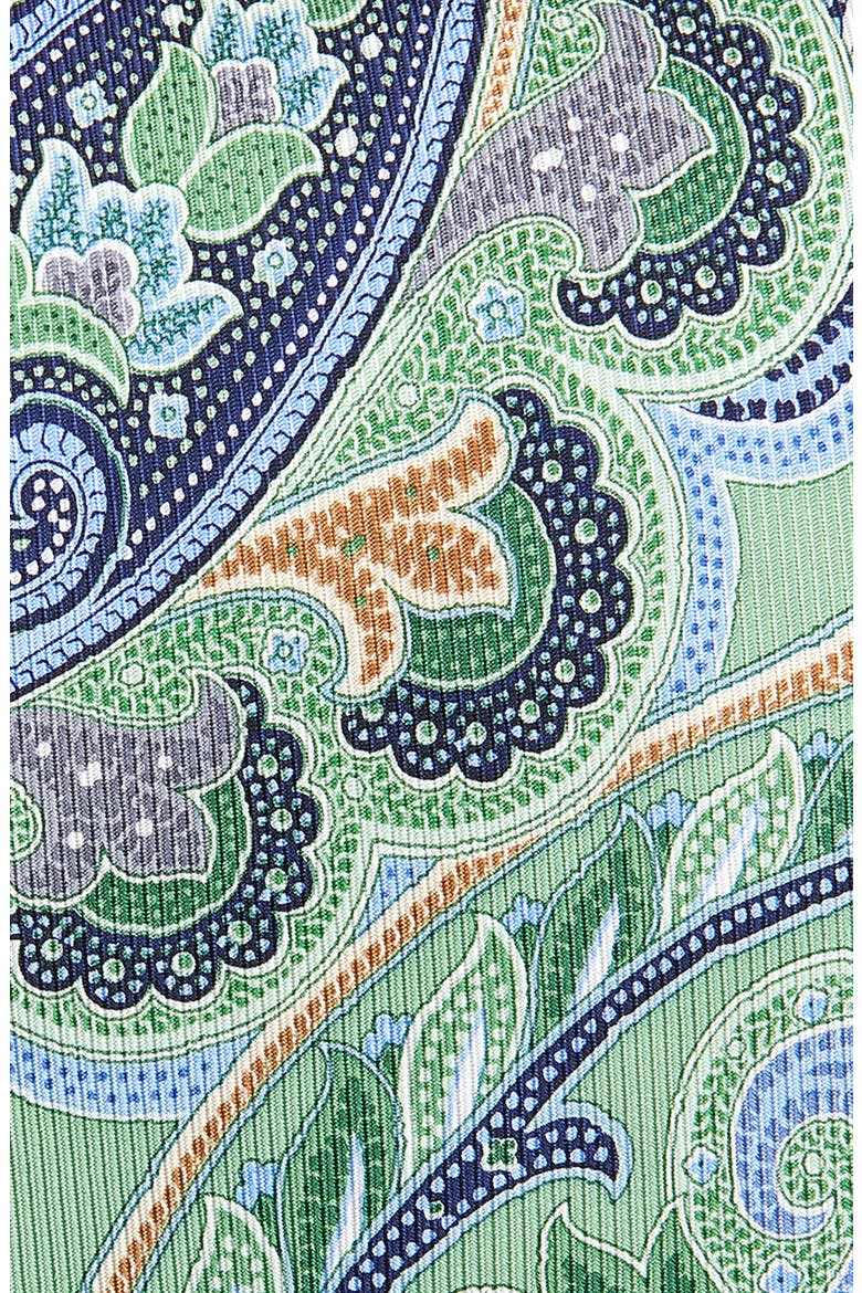 Paisley Jacquard Silk Tie, Alternate, color, GREEN