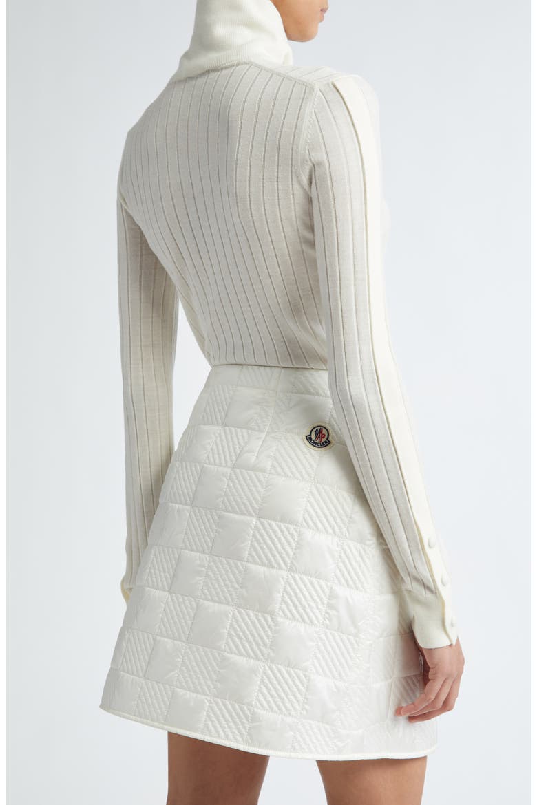 Rib Virgin Wool & Cashmere Turtleneck Sweater, Alternate, color, SILK WHITE
