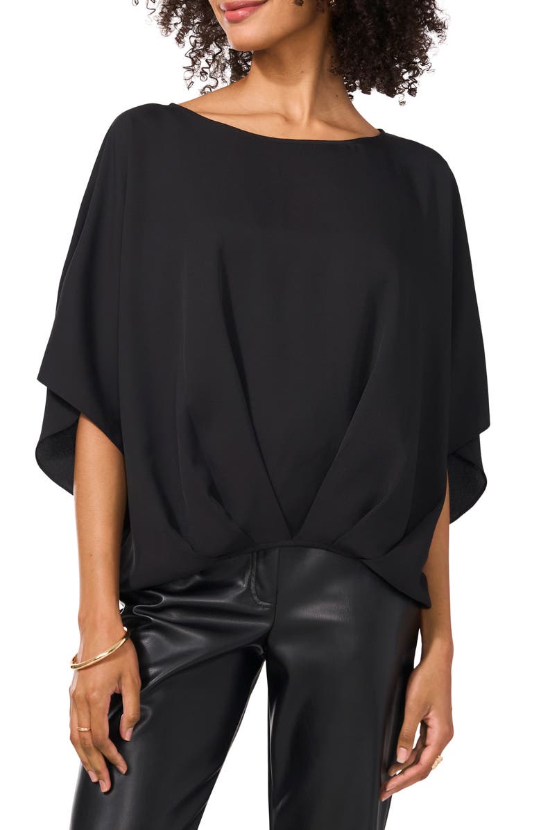 Vince Camuto Crépe de Chine Bubble Top, Main, color,