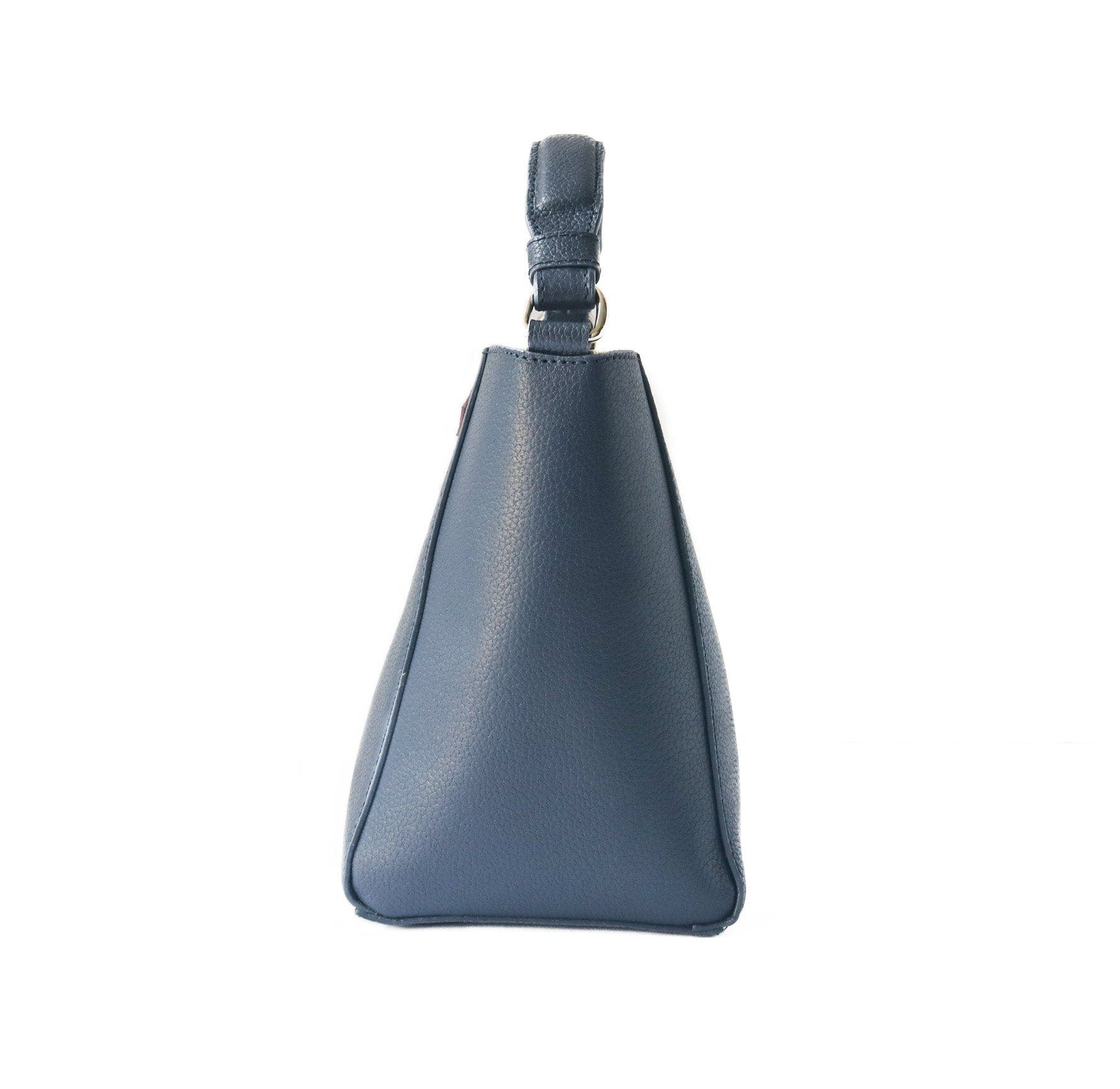 Yaya Leather Bucket Bag, Alternate, color, Navy Blue