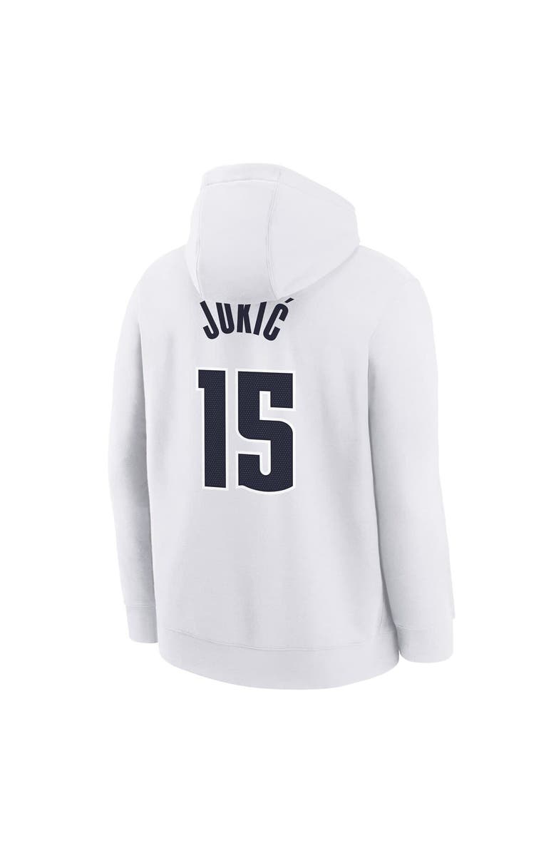 Nike Youth Nike Nikola Jokic White Denver Nuggets 2024/25 City Edition Name & Number Pullover Hoodie, Alternate, color, 