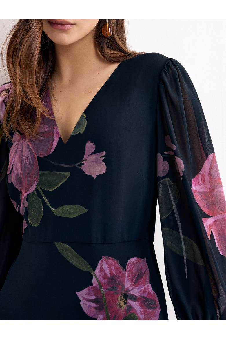 V-Neck Betty Maxi Dress, Alternate, color, Navy