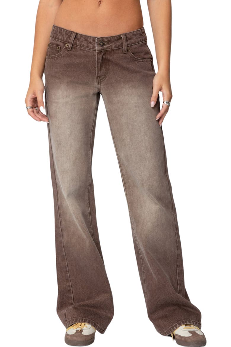Alysse Low Rise Wide Leg Jeans, Main, color, BROWN-WASHED
