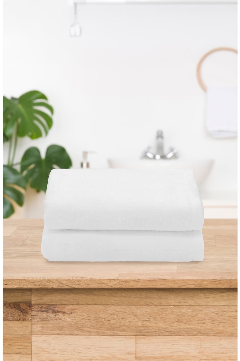 2-Pack Ediree Cotton Hand Towel Set, Alternate, color, WHITE