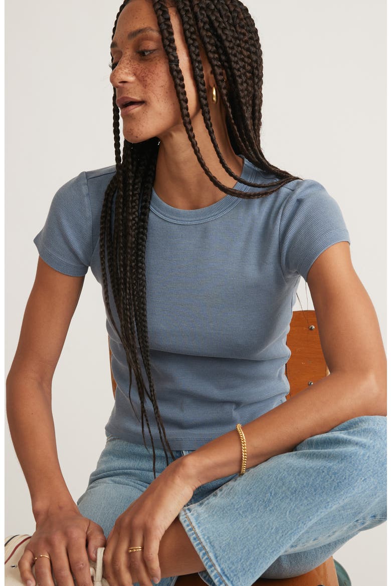 Lexi Sun-In Crewneck Rib T-Shirt, Alternate, color, GRAPHITE