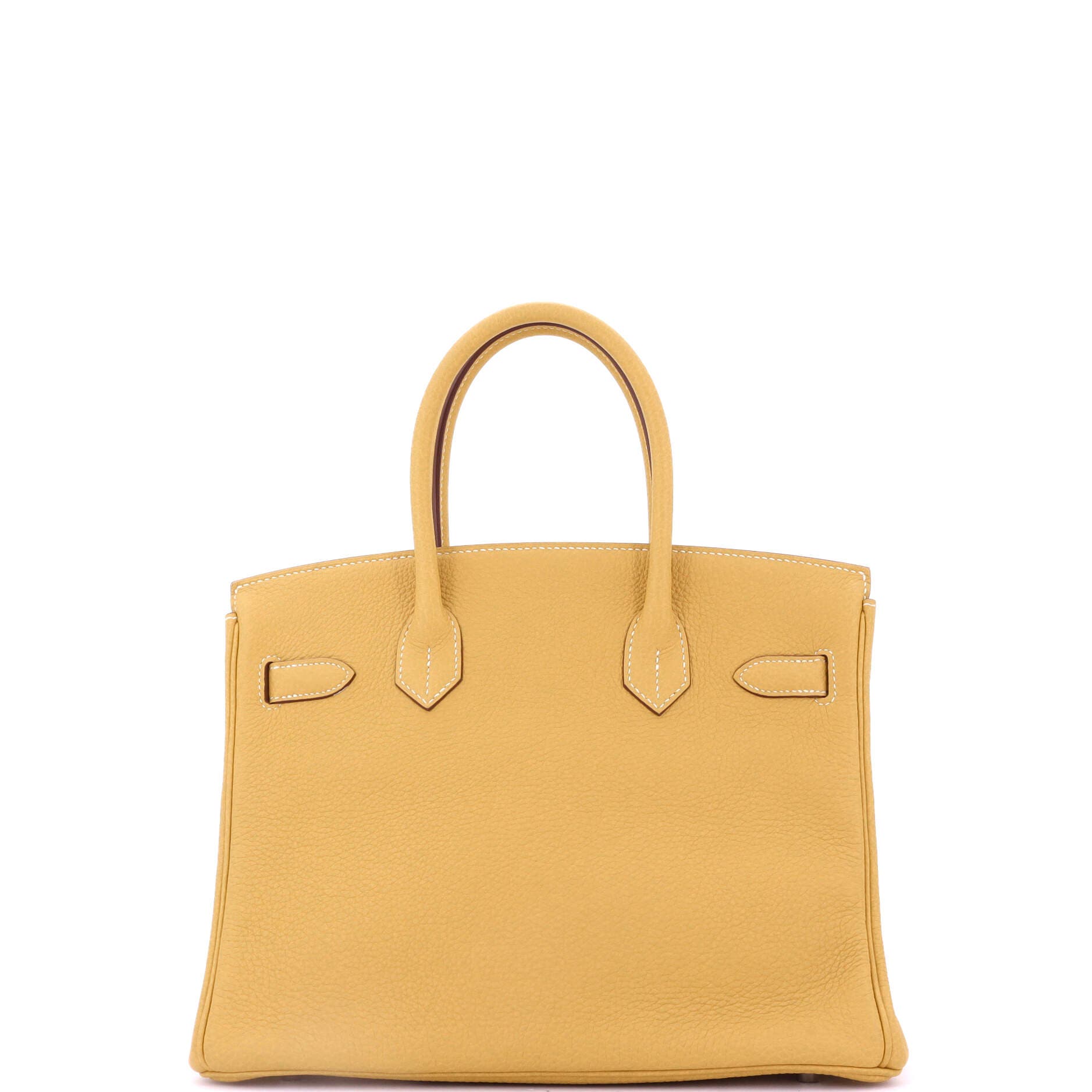 Pre-Owned Hermes Birkin Handbag Yellow Togo with Palladium Hardware 30, Alternate, color, Curry