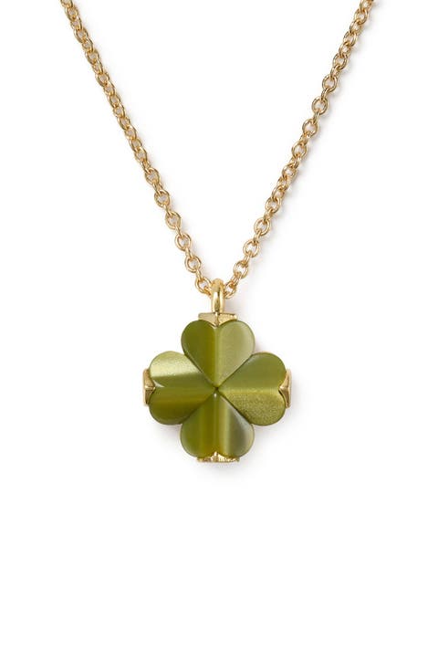 mini spade flower pendant necklace