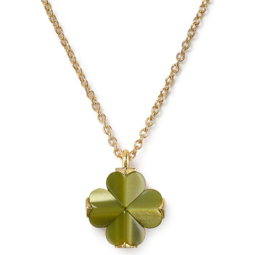 Kate Spade New York Mini Spade Flower Pendant Necklace In Gold