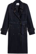 Bayeas Double Breasted Denim Trench Coat