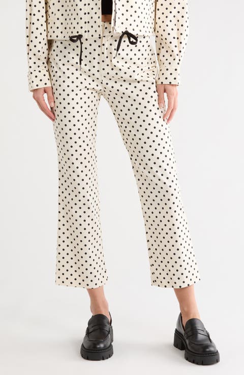 Slim Fit Crop Flare Trousers