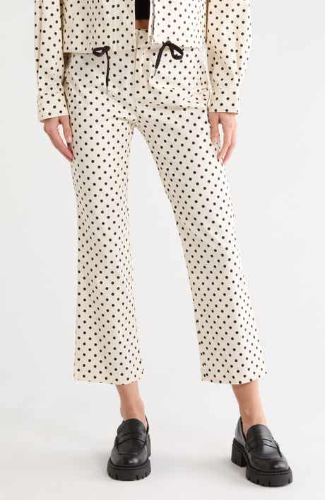 Slim Fit Crop Flare Trousers