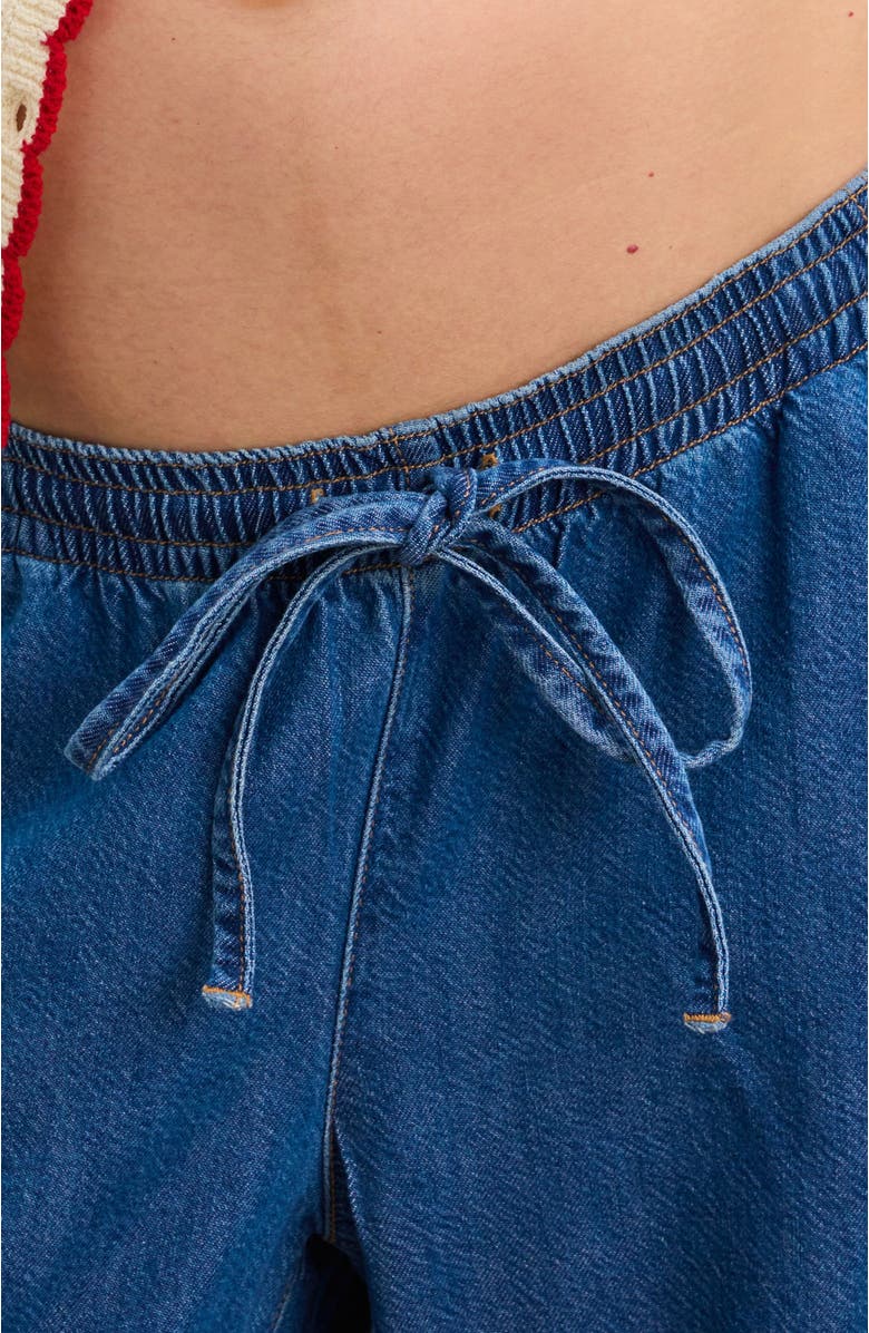 HATCH The Drapey Denim Wide Leg Pant, Alternate, color, True Indigo