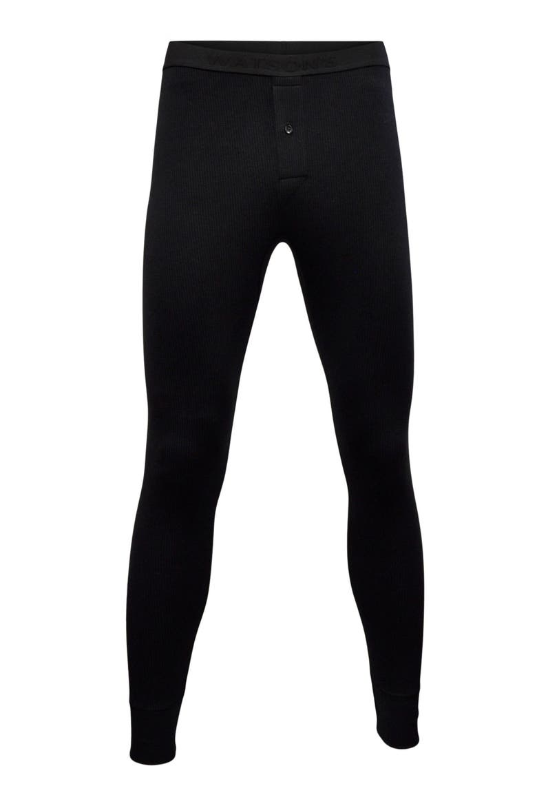 Men's Therma Rib Thermal Long John, Alternate, color, Black