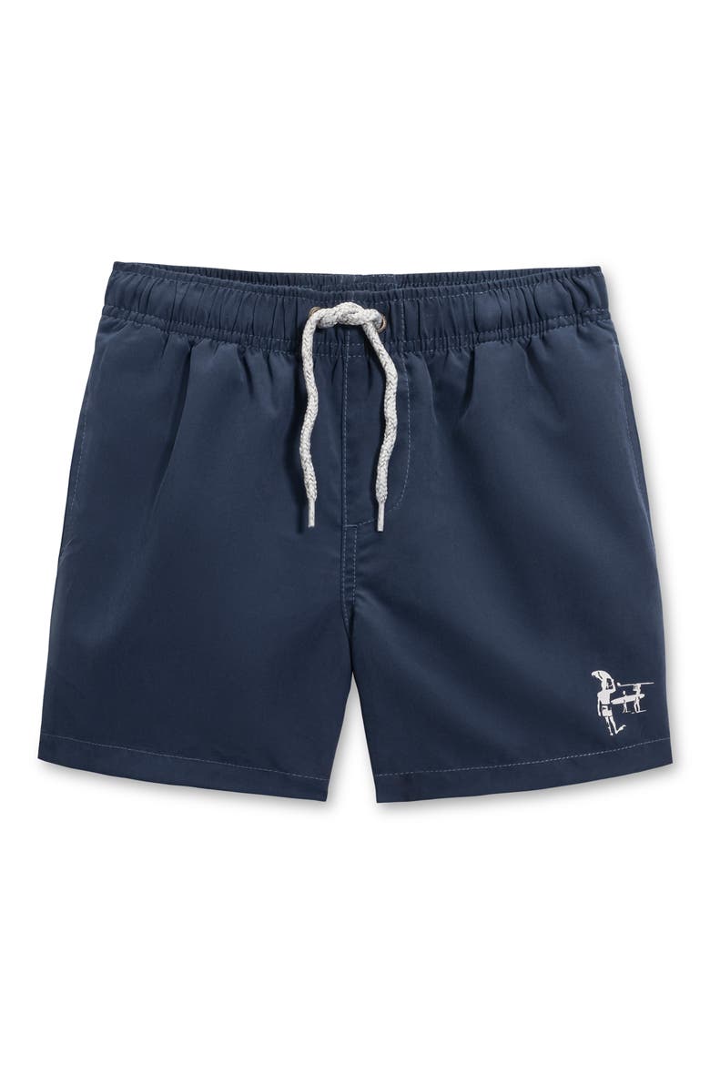 Kids' Solid Swim Trunks, Main, color, NAVY