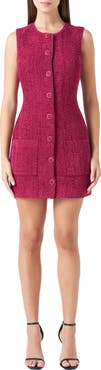 Endless Rose Sleeveless Tweed Minidress