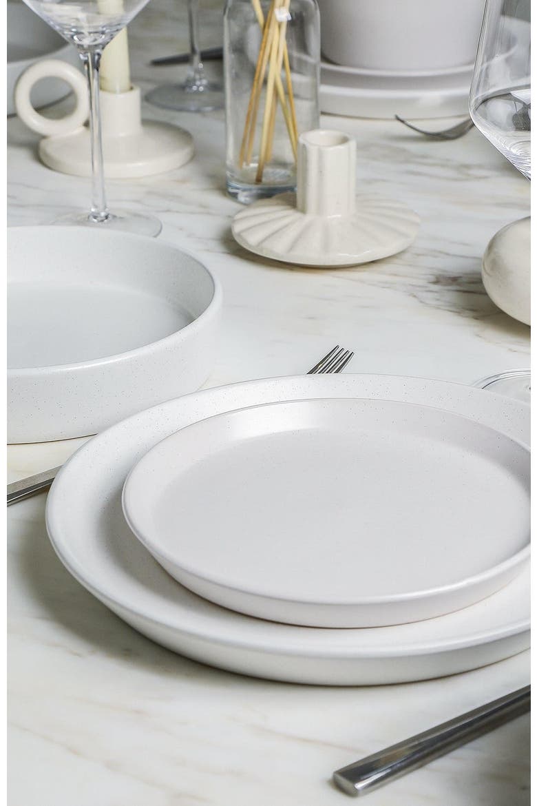 Albie Stoneware 32-Piece Dinnerware Set, Alternate, color, Snow White 16-Pieces