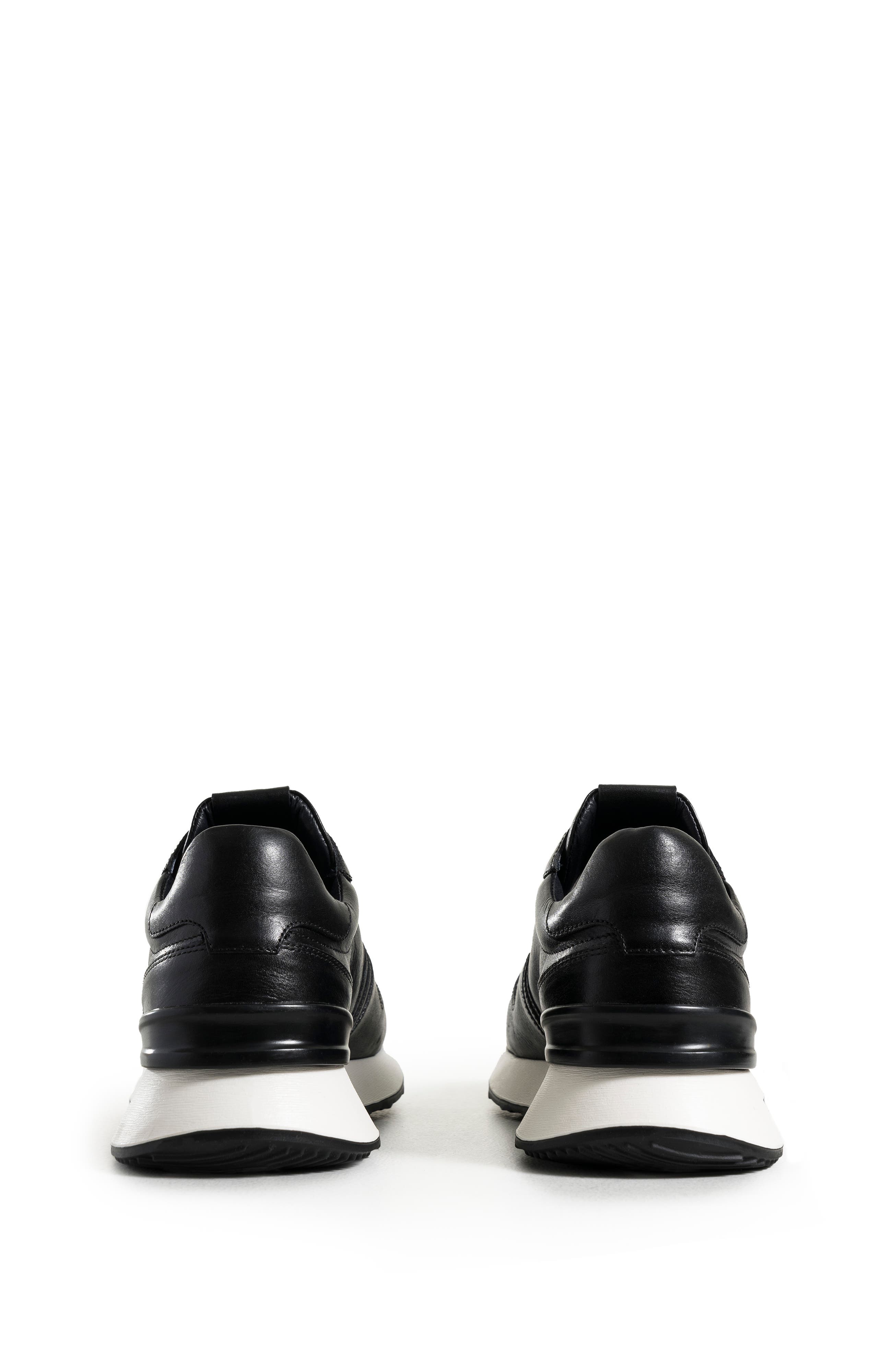 Velez Cooper 3 Leather Sneakers with Contrast Spoiler, Alternate, color, Black