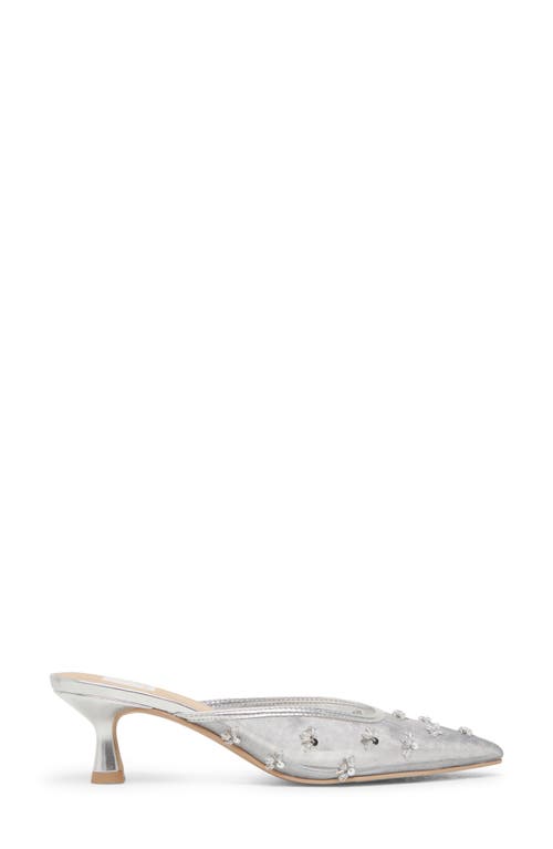 Dolce Vita Clara Kitten Heel Pointed Toe Pump In Silver