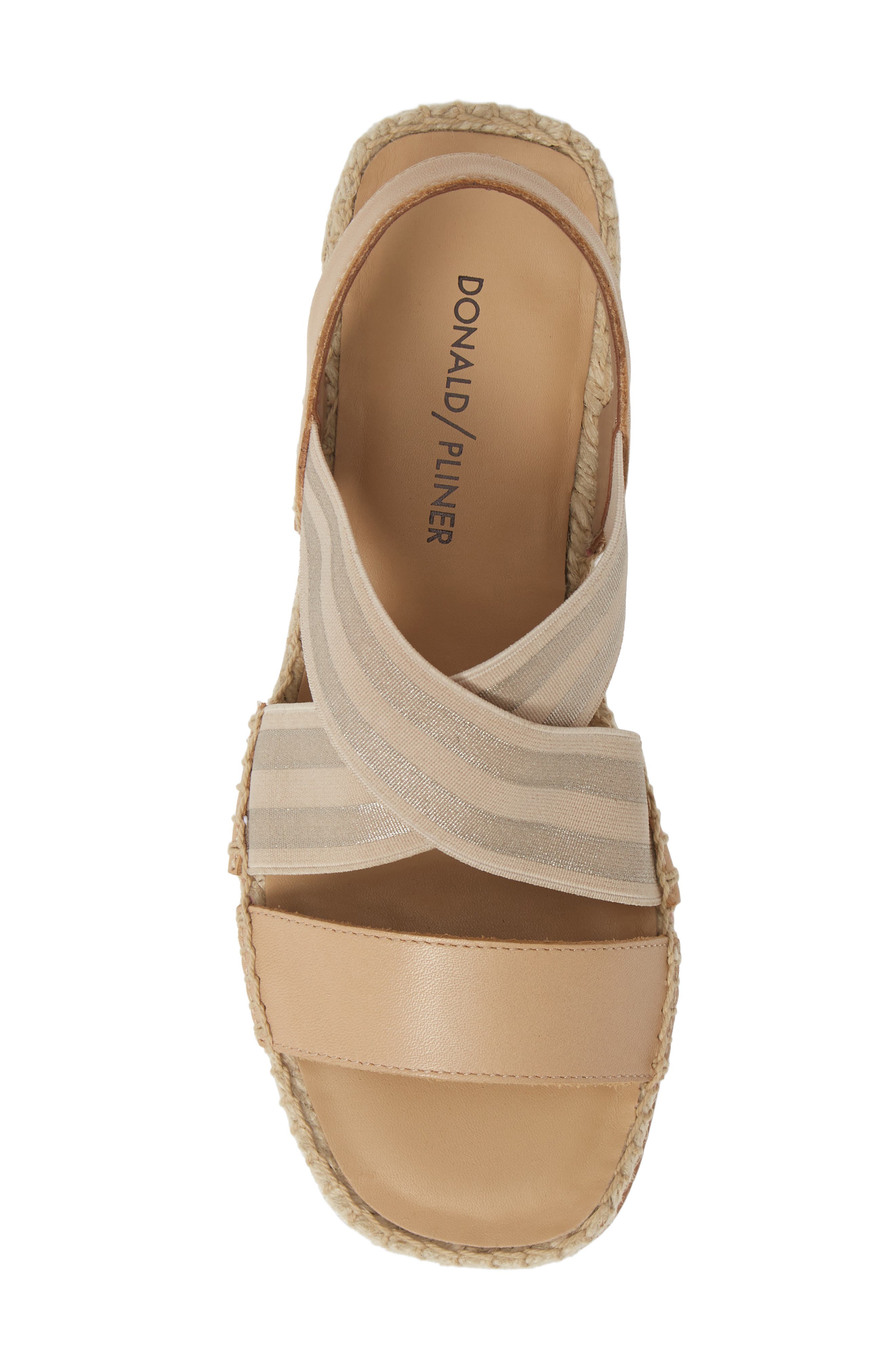 Audrey Wedge Sandal, Alternate, color, NUDE FABRIC